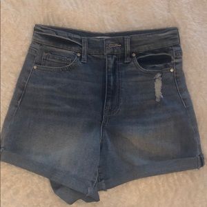 High waisted jean shirt for very small waist
